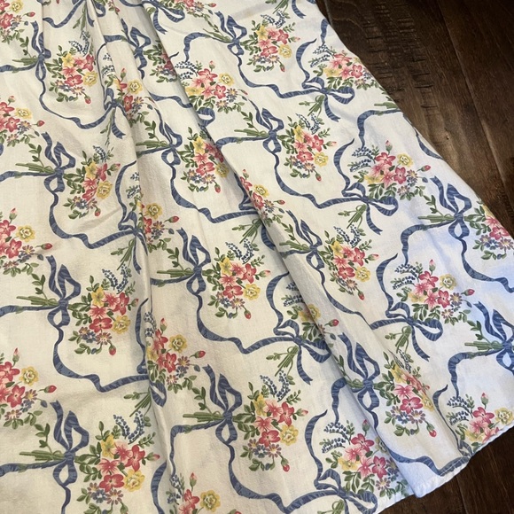 Vintage Pastel Bow Floral Maxi Skirt Cottagecore size Medium - Picture 6 of 8